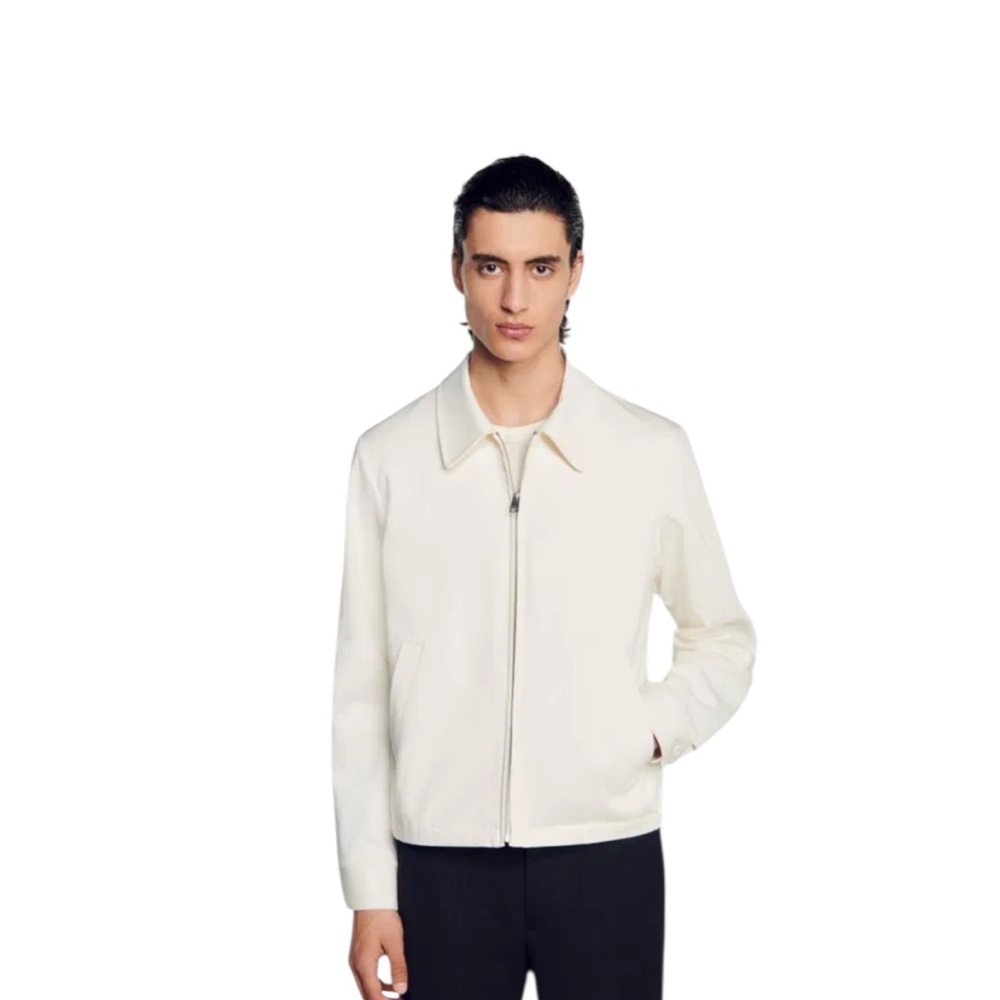 Sandro Men's Off-White Lightweight Jacket